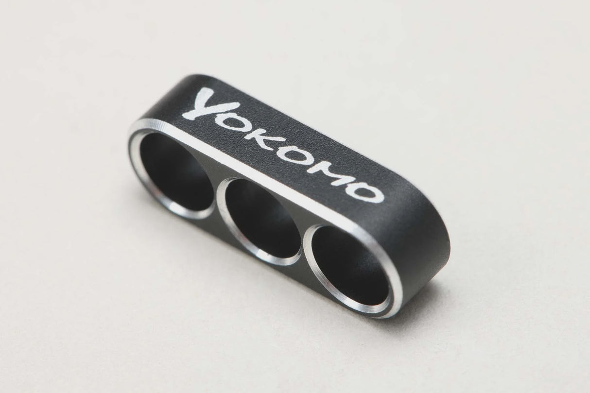 Yokomo Chamfered Wire Guide (Black/3 holes) for 12 Gauge