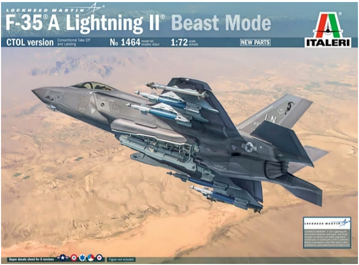 Italeri 1:72 Lockheed F-35A Lightning II 'Beast Mode'