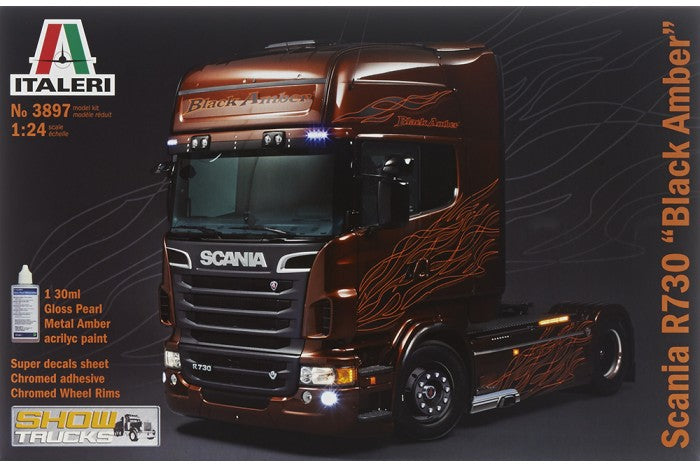 Italeri 1:24 Scania R730 Black Amber