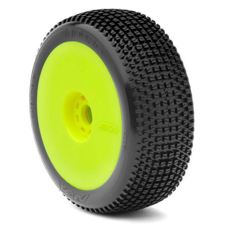 AXK :8 BUGGY ENDURO (SOFT - LONG WEAR) EVO WHEEL PRE-MOUNTED YELLOW
