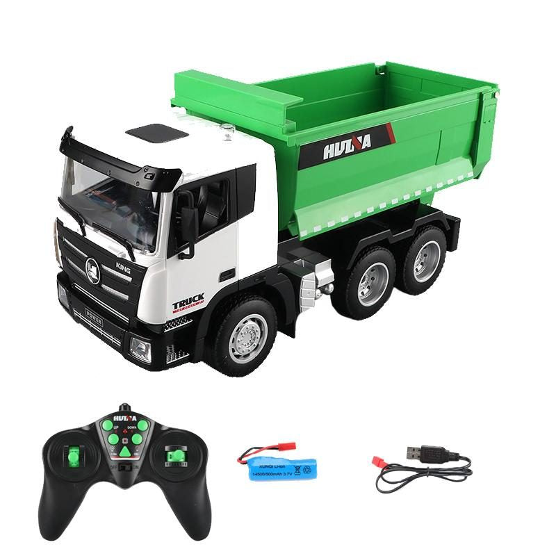 Huina 1:18 2.4G 6CH RC  Plastic Dump truck White/Green