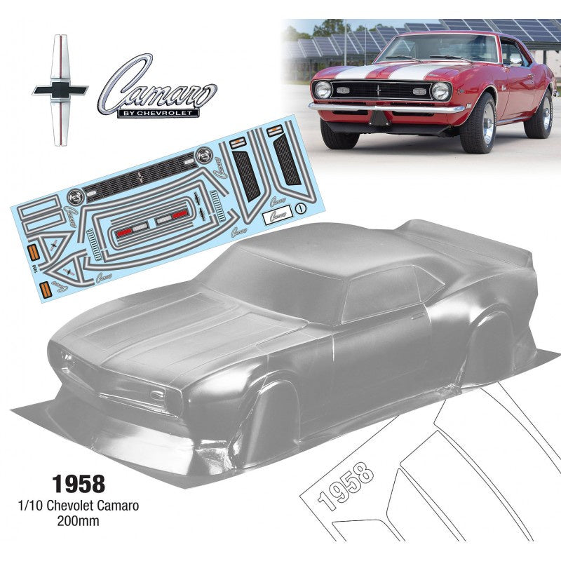 Team C 1:10 1968 Chevrolet Camaro Clear Body