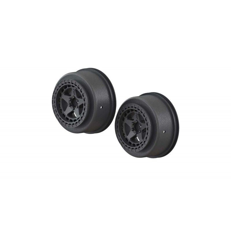 Arrma 1:10 Short Course 2.2/3.0 Wheel 14mm Hex Black (2)
