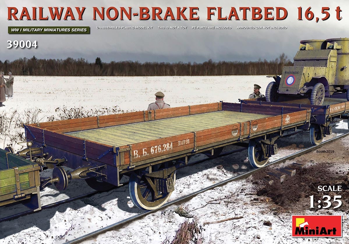 Miniart 1:35 Railway Non-Brake Flatbed