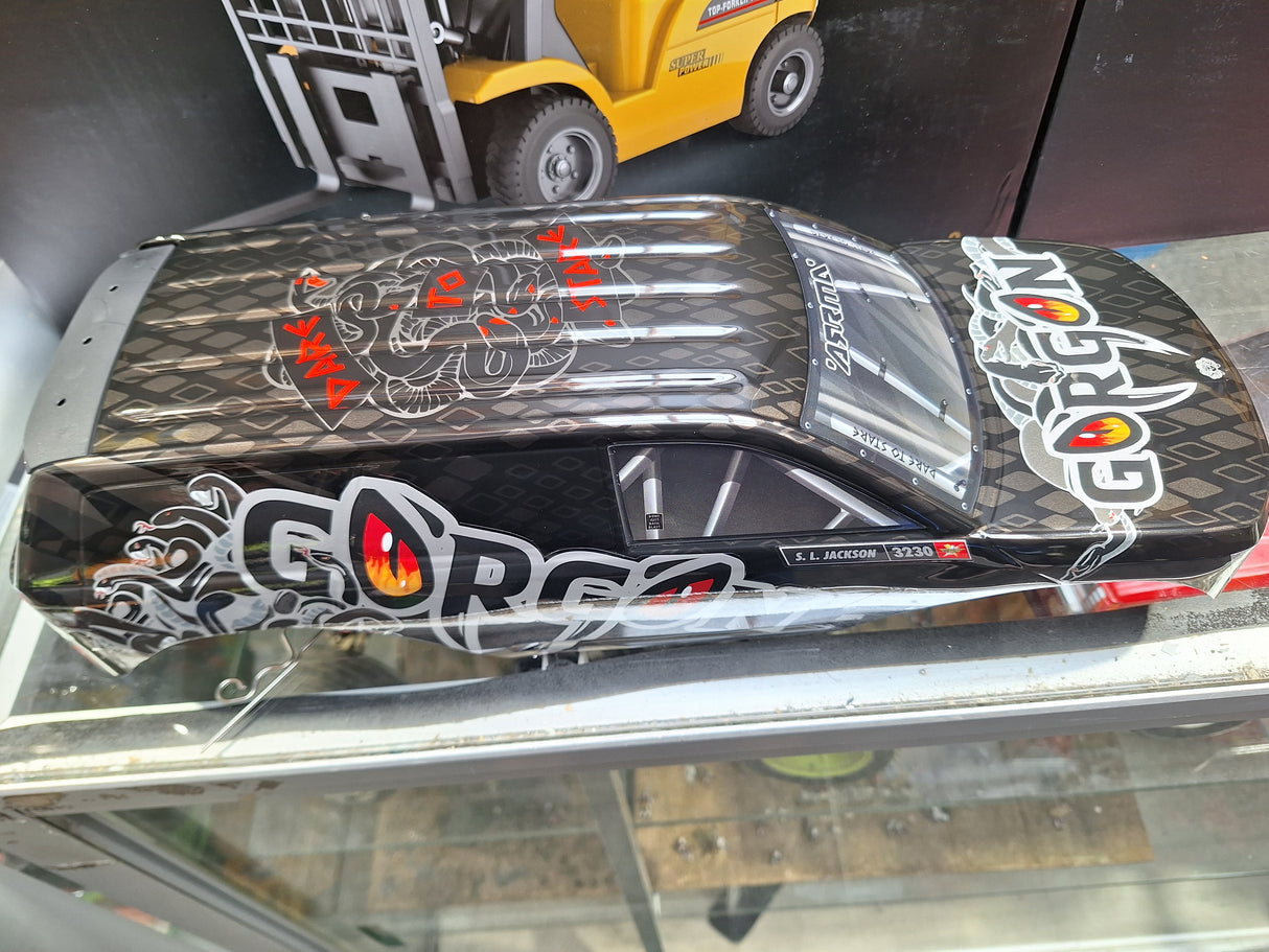 Gorgon Painted Decaled Body W/Body Mount Gun Metal