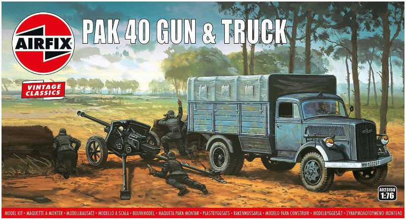 Airfix 1:76 Vintage Classics Pak 40 Gun & Opel Blitz Truck