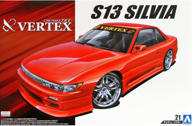 Aoshima 1:24 Nissan Silvia S13 Vertex
