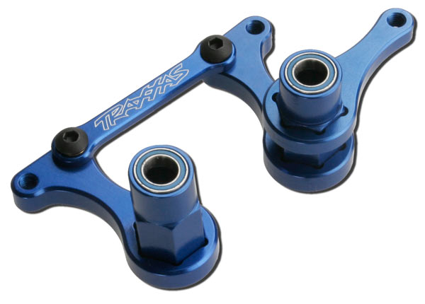 Traxxas 3743A - Steering bellcranks, Blue Alu.