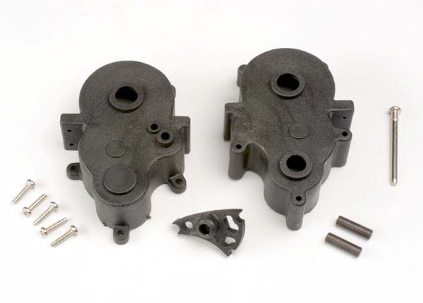 Traxxas 3991 - Gearbox halves (f&r)/ scr