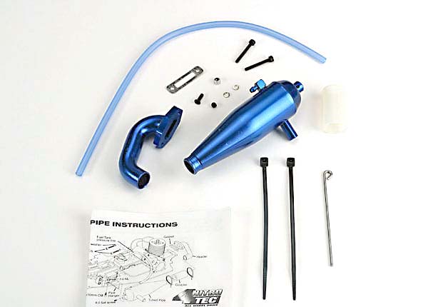 Traxxas 4486 - Aluminum tuned pipe & hea