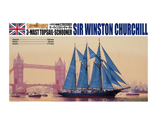 Aoshima 1:350 Sir Winston Churchill 3 Mast Topsail Schooner