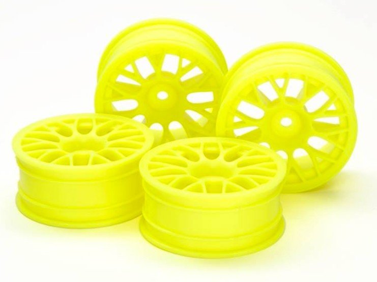 Tamiya 1:10 24mm Mesh Wheels Fluro Yello