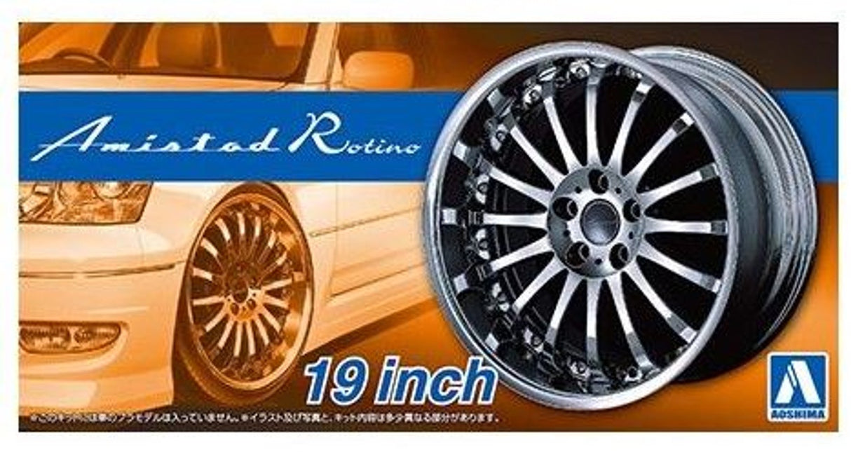 Aoshima 1:24 19" Amistad Rotino Rims & Tyres