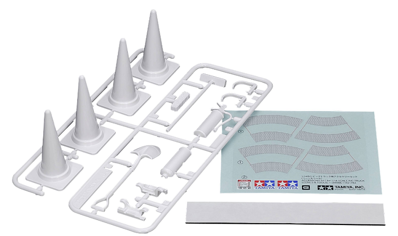 Tamiya Accessory Set for 1/14 R/C Truck (Cones & Tools)