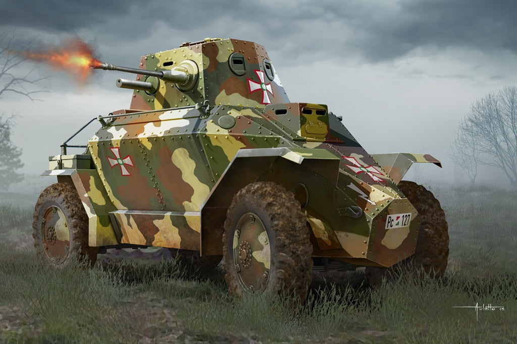 HobbyBoss 1:35 Hungarian 39M CSABA Armoured Car + Extras