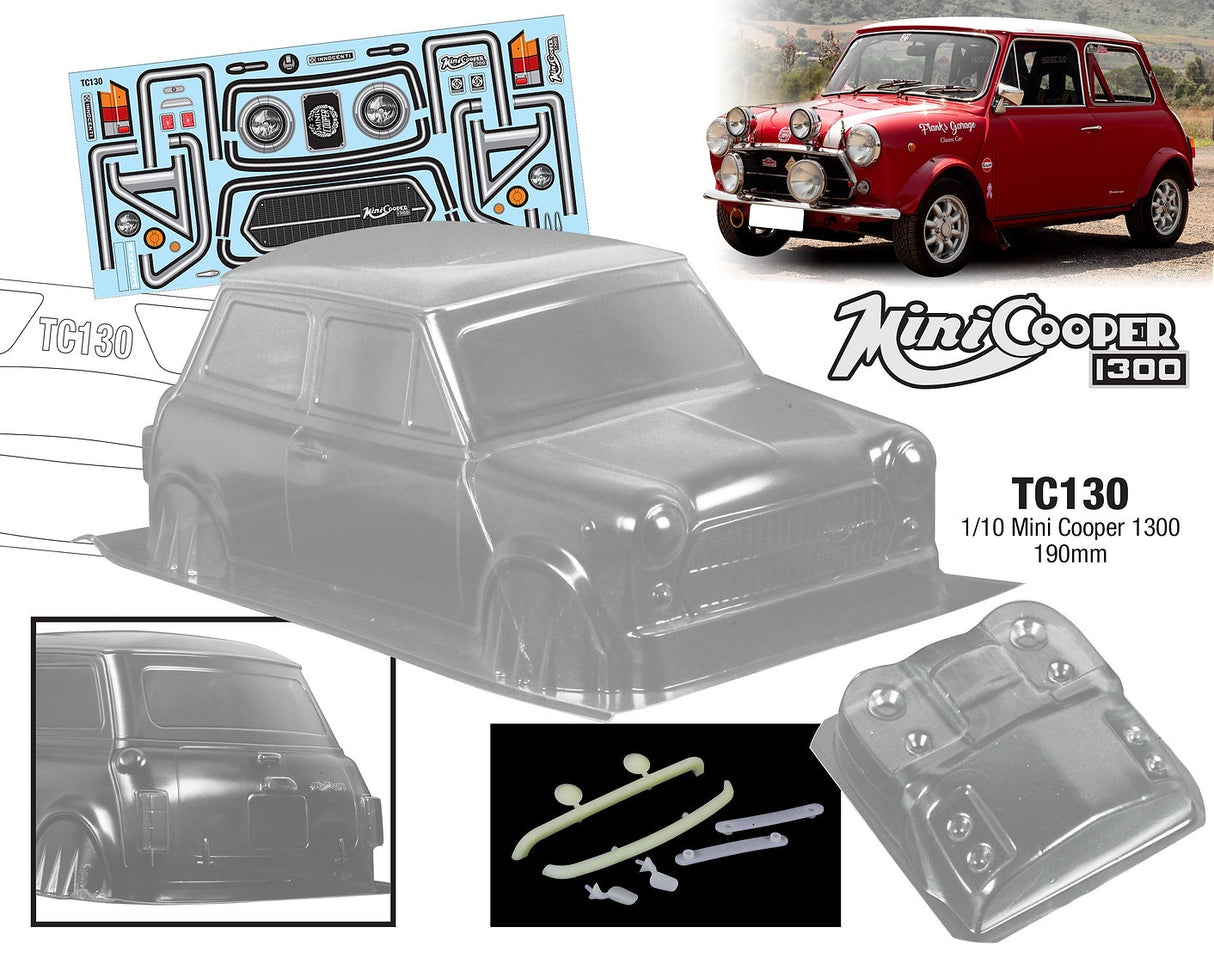 TC130 1/10 Mini Cooper 1300 190mm Body