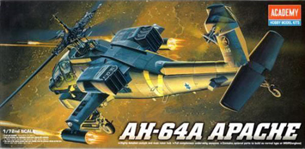 Academy 1:72 AH-64A Helicopter