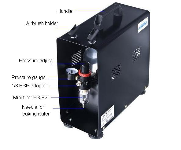 AC-150 Enclosed Case With Double Action Airbrush