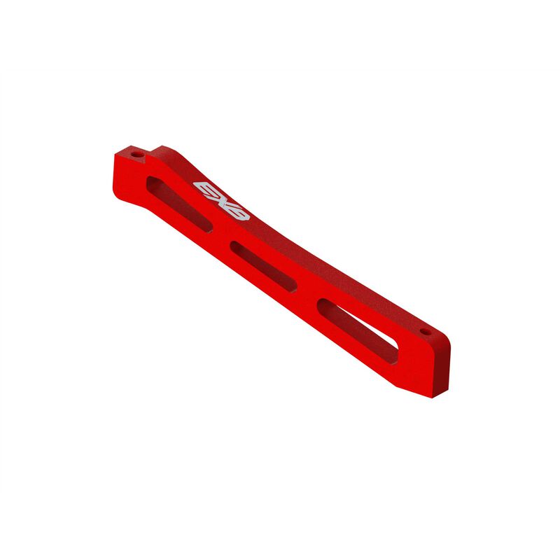 Front Center Chassis Brace Aluminum 98mm Red by ARRMA