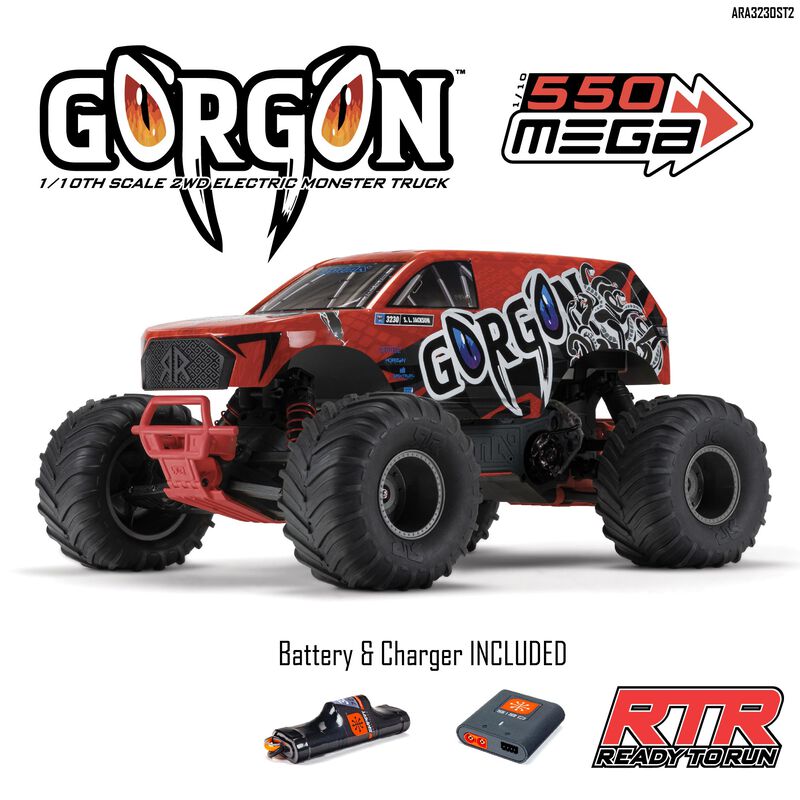 Arrma 1:10 Gorgon 4X2 MEGA 550 Brushed Monster Truck RTR