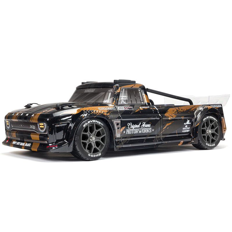 ARRMA 1/8 INFRACTION 4X4 3S BLX Resto-Mod Truck Blk/Gold