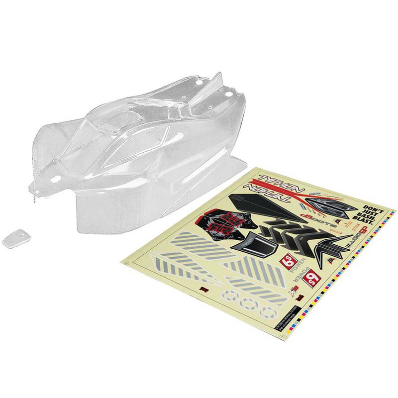 AR406106 Body Clear W/ Decals Typhon 6S BLX by ARRMA