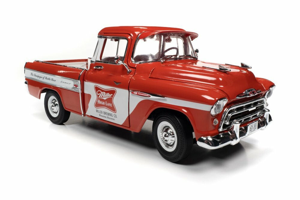 AW 1:18 1957 Chevy Cameo Pickup Miller High Life – Frankton Model Shop