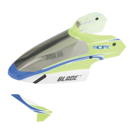 Blade Complete Green Canopy w/Vertical Fin: mCP X