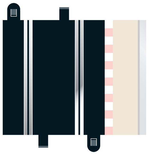 Scalextric Half Straight 175mm (2)
