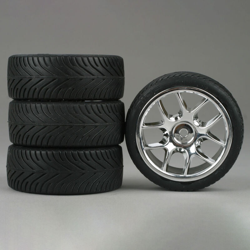 Duratrax 10-Spoke Chrome Wheel, Radial (4)