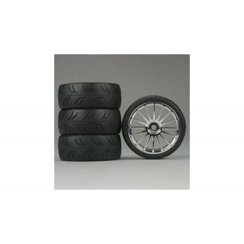 Duratrax 16 Spoke Chrome Wheel U Grove Radial (4)