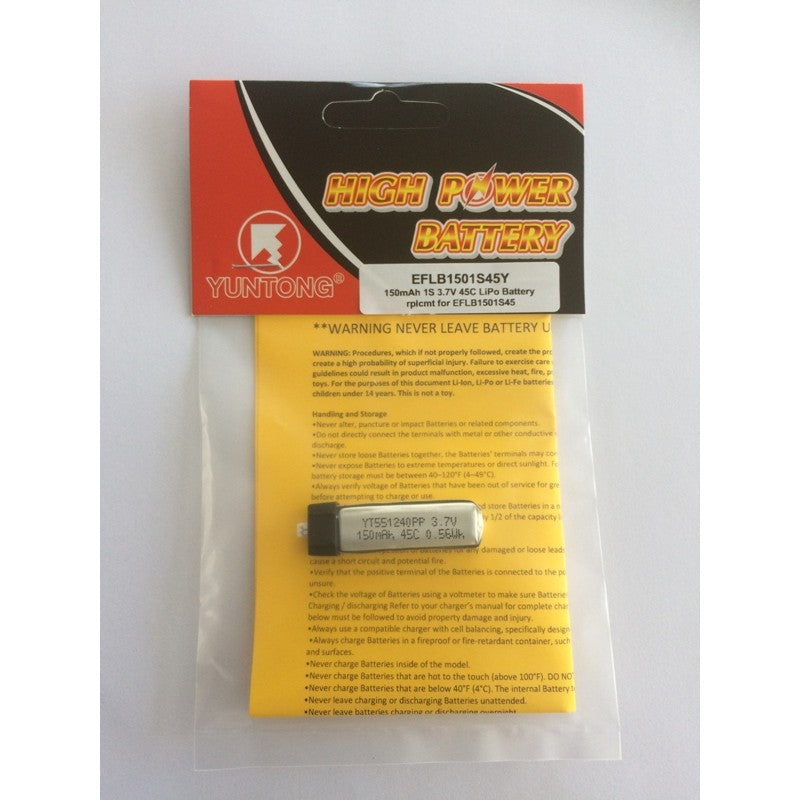 Yuntong 150mah 1s 3.7v 45c Lipo Battery