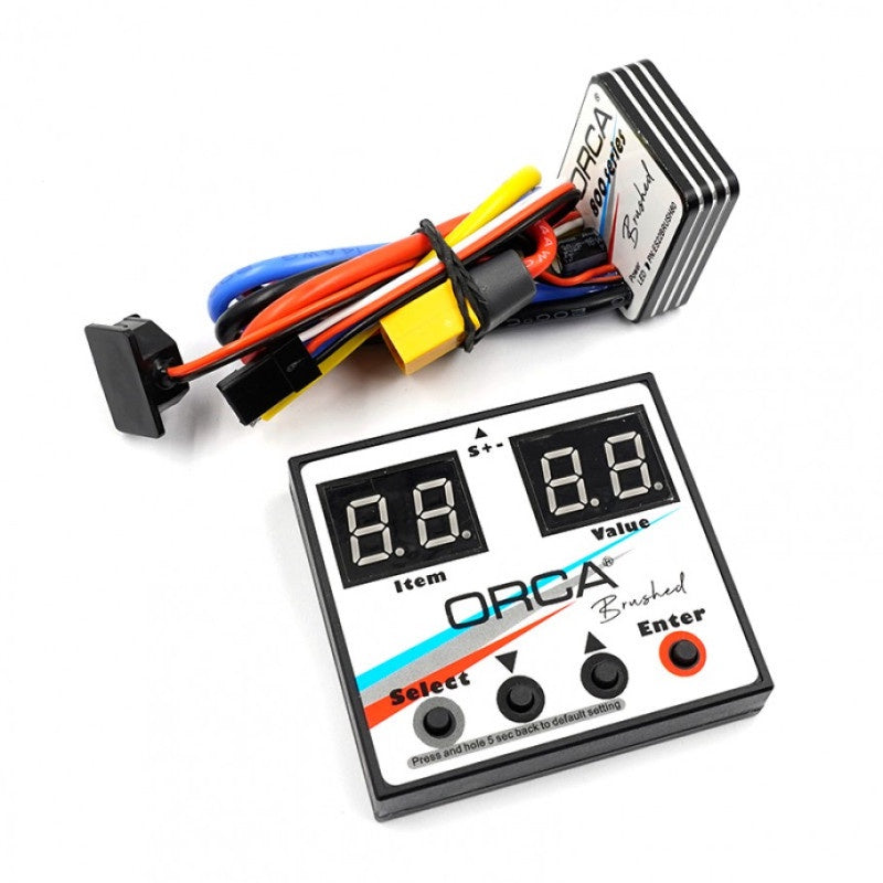 ORCA 800 SERIES 80A WP BRUSHED ESC & Program Card