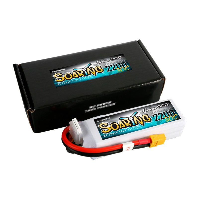 Gens Ace 2200mAh 14.8V 30C 4S1P EC3 Lipo