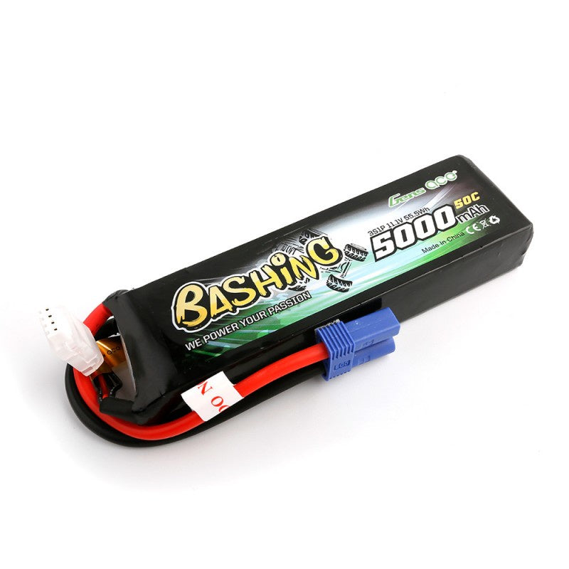 Gens Ace 5000mah 3S 11.1v 60C Lipo  with EC5 Plug-Bashing Series