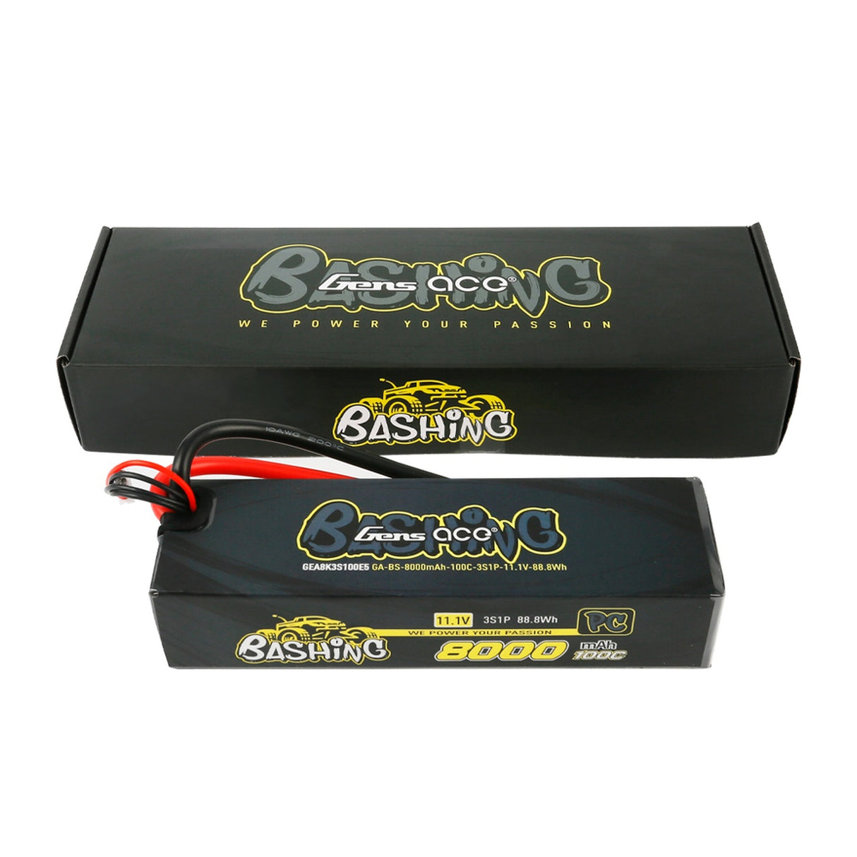 Gens Ace 8000mAh 3S 11.1v 100C EC5 Plug Basher Pro Battery