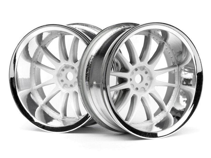 HPI Racing WORK XSA 02C WHEEL 26mm CHROME/WHITE