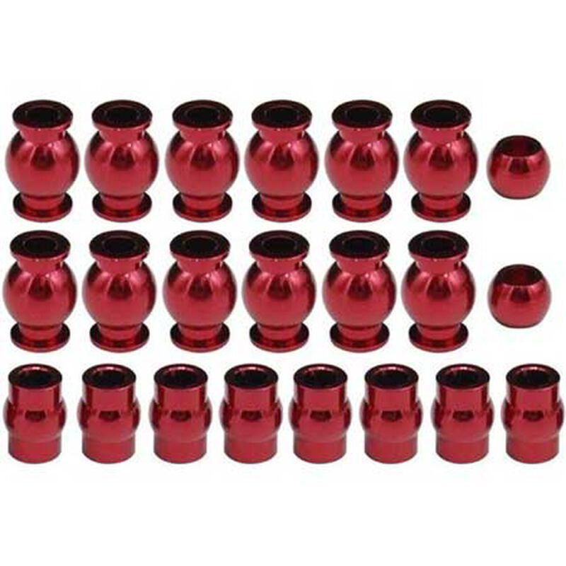 Hot Racing Complete 22-Pc Aluminum Pivot Ball Set Arrma 1/10