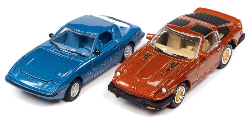 JL 1:64 Import Heat Twin Pack '82 Mazda RX-7 & '81 Datsun 280SX