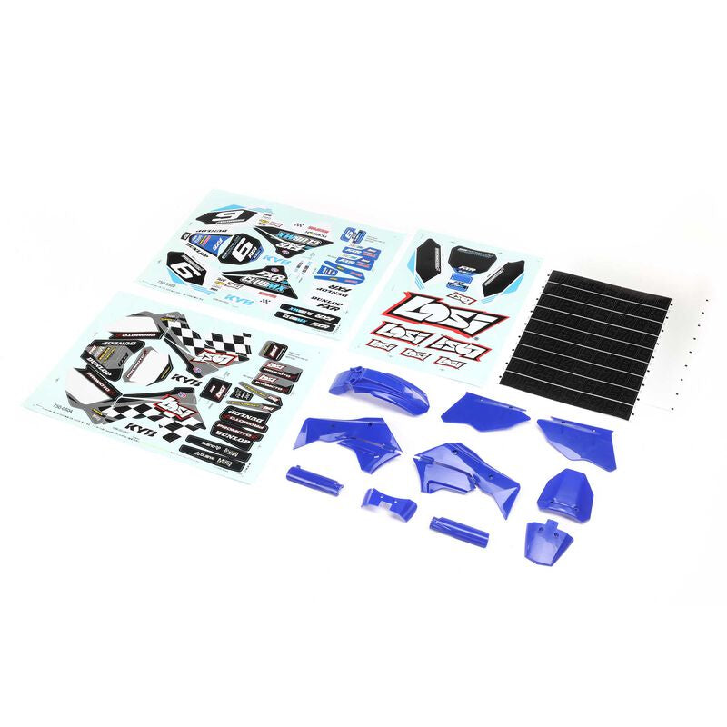 Losi Promoto MX Blue Plastics with Wraps