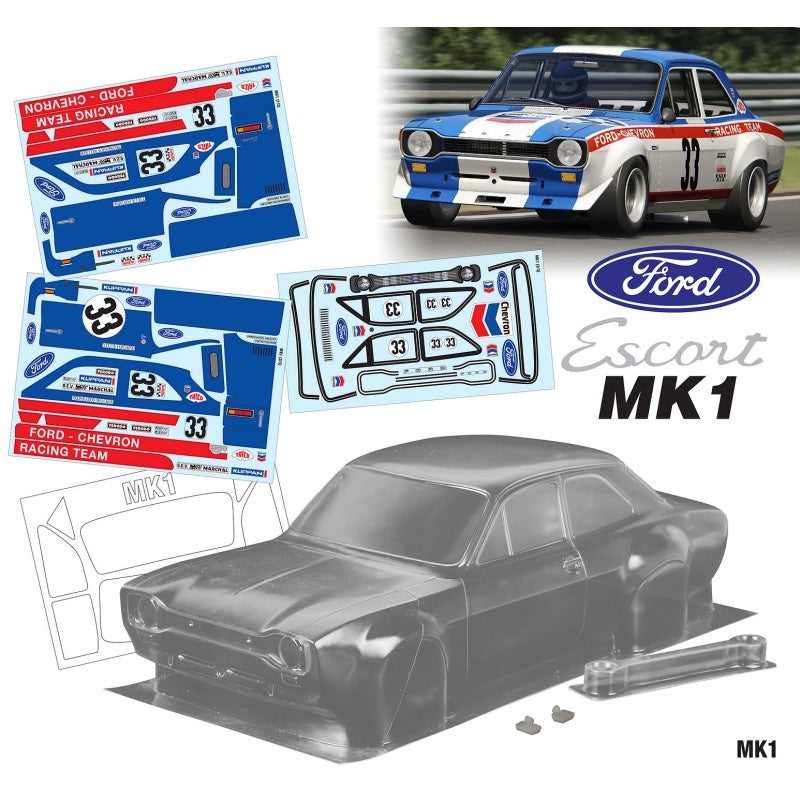Team C 1:10 Ford Escort MK1 190mm Chevron Livery