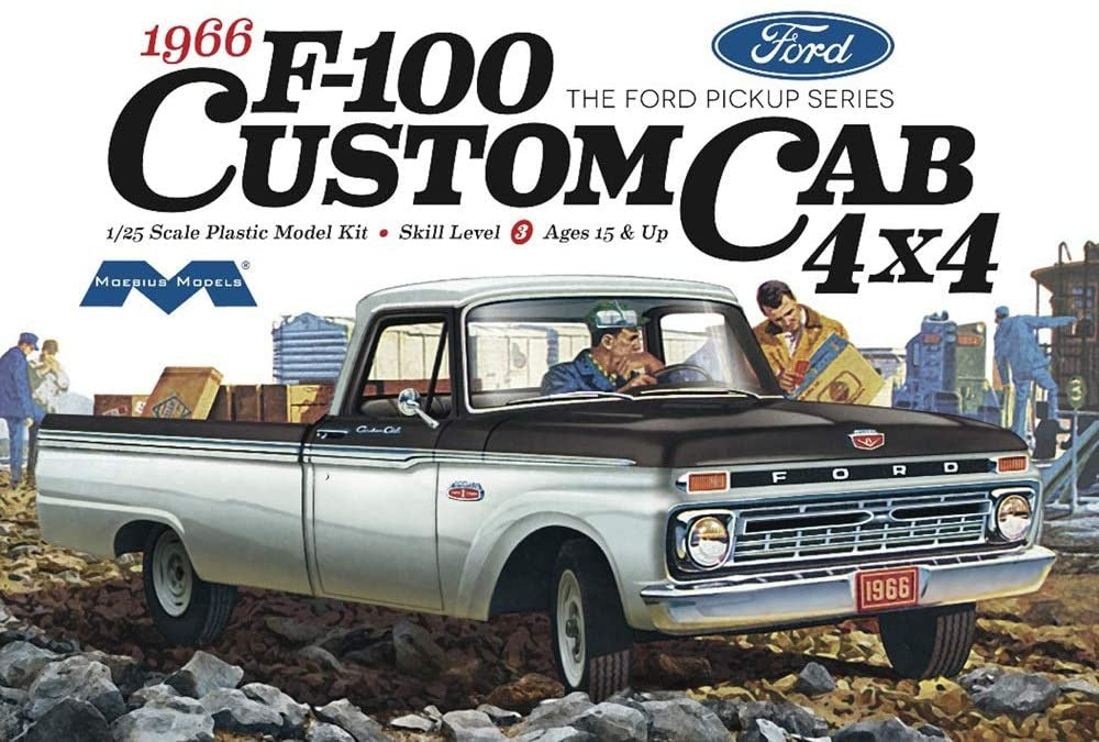 Moebius 1:25 1966 Ford F-100 Custom Cab 4x4