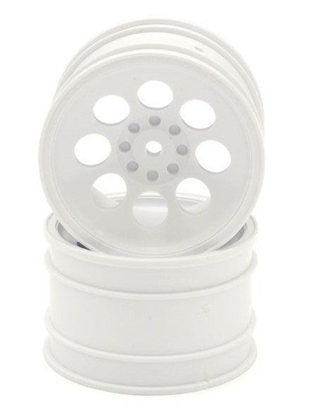 Kyosho Optima 8 Hole Wheel White (1pr)