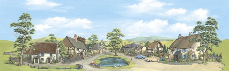 Village With Pond (Large 228mm x 737mm)