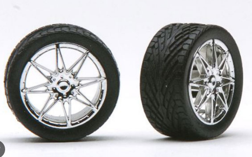 Pegasus 1:24 "Spider" Rims w/Tyres Chrome