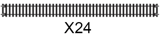 Hornby Double Straight 335mm (24)