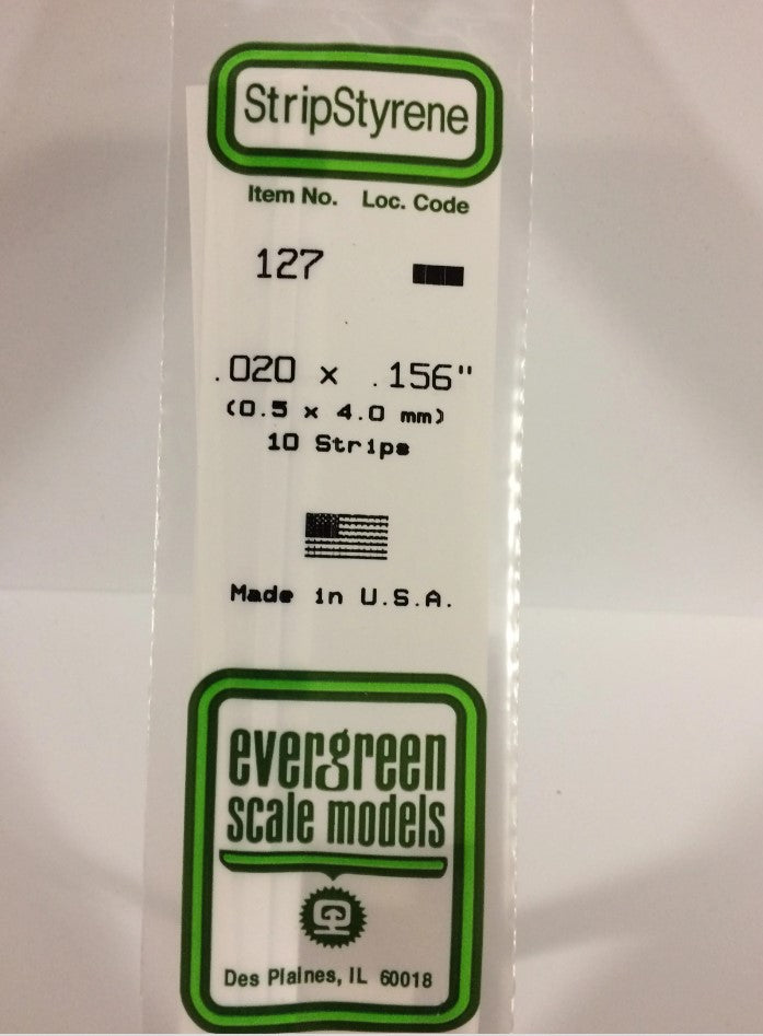 Stripstyrene White .5X4Mm 10