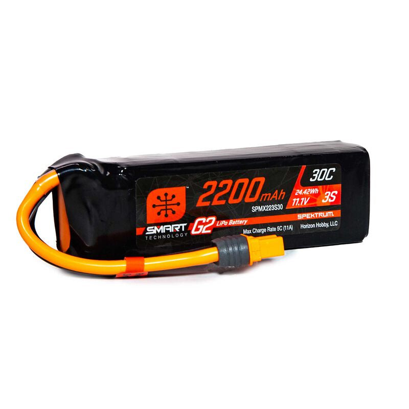 Spektrum 2200mAh 3S 11.1V Smart G2 Lipo Battery w/ IC3 plug