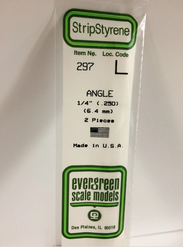 Evergreen Styrene Angle 35cm Long x 6.40