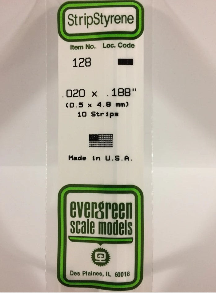 Stripstyrene White .5X4.8Mm 10